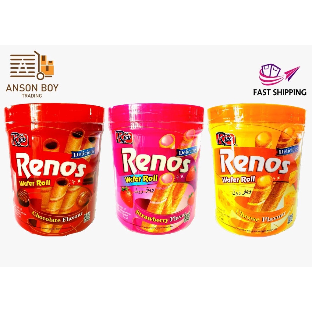 [READY STOCK] WAFER ROLL RICO RENOS 400gram/RENOS WAFER ROLL 400gram ...