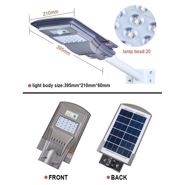 Buy 20W LED Motion Sensor Solar Street Light with Remote Control 