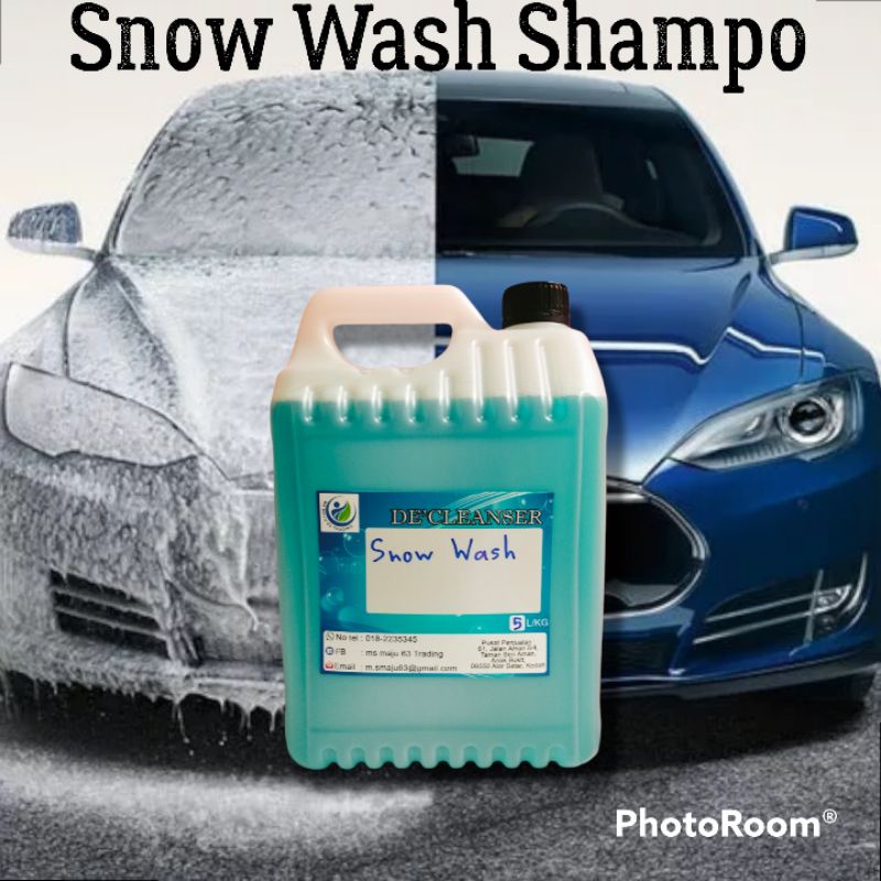 De Cleanser Car Snow Wash & Shine Shampo / Sabun Cuci Kereta Motor