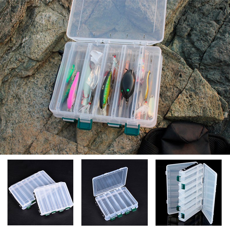 Memancing Fishing Lure Box 14 Compartments Double Sided Spinner Bait ...