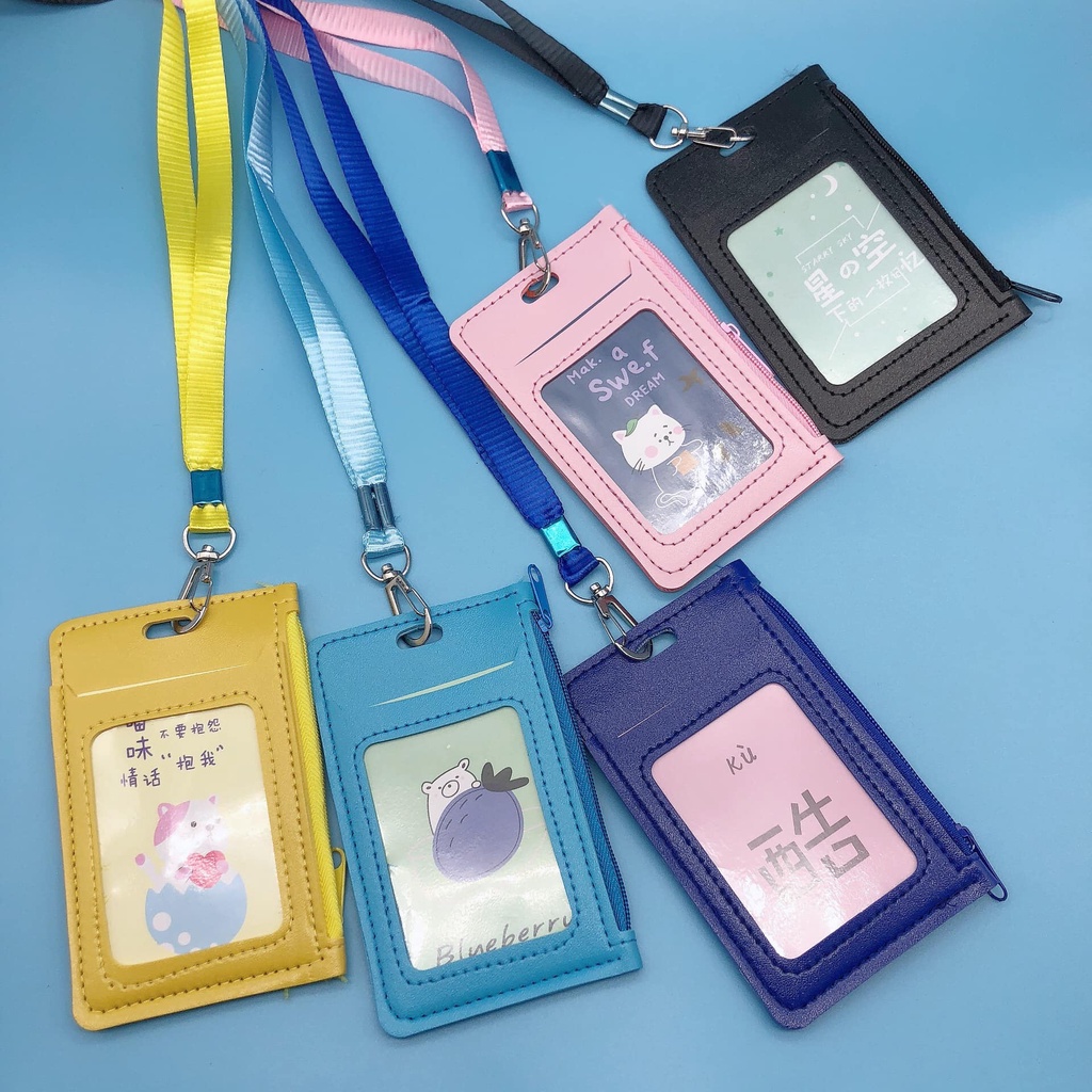 Ready Stock Msia Card Holder with zip zipper Badge Card Lanyard Neck ...