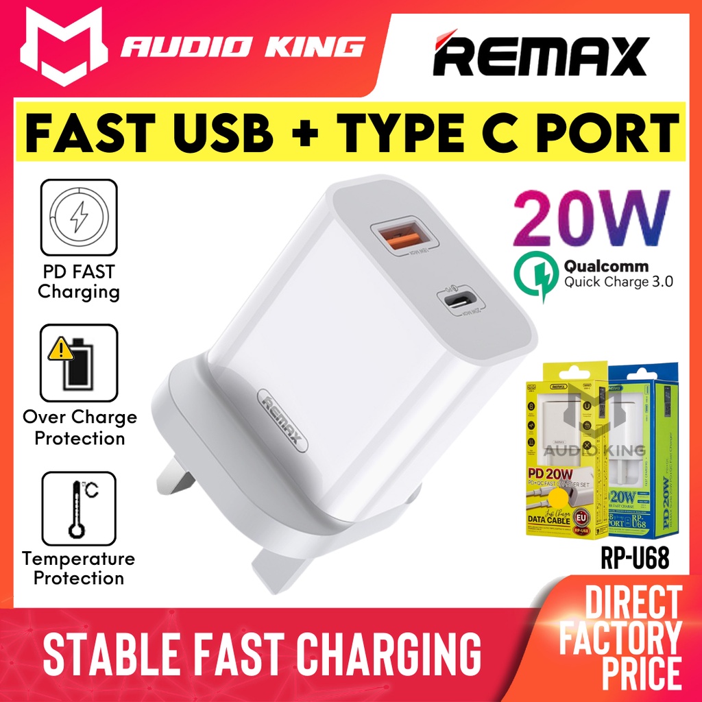 REMAX Charger Fast Charging Adapter Charger Remax Fast Charger Adapter   Af44edc3c7f0e8e7ca2c4c4e5bdc110f