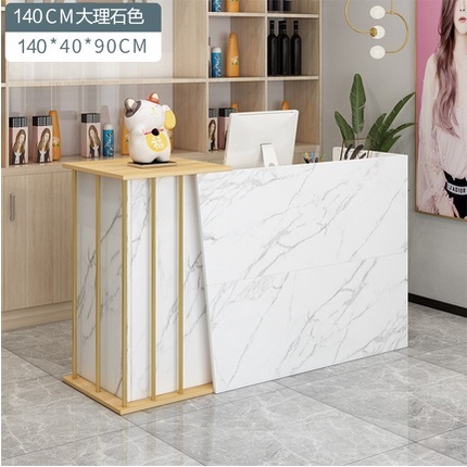 3 Colour WHITE Cashier Counter Table Commercial Reception Wooden Desk Office Receptionist Use Computer With Drawer Shelf