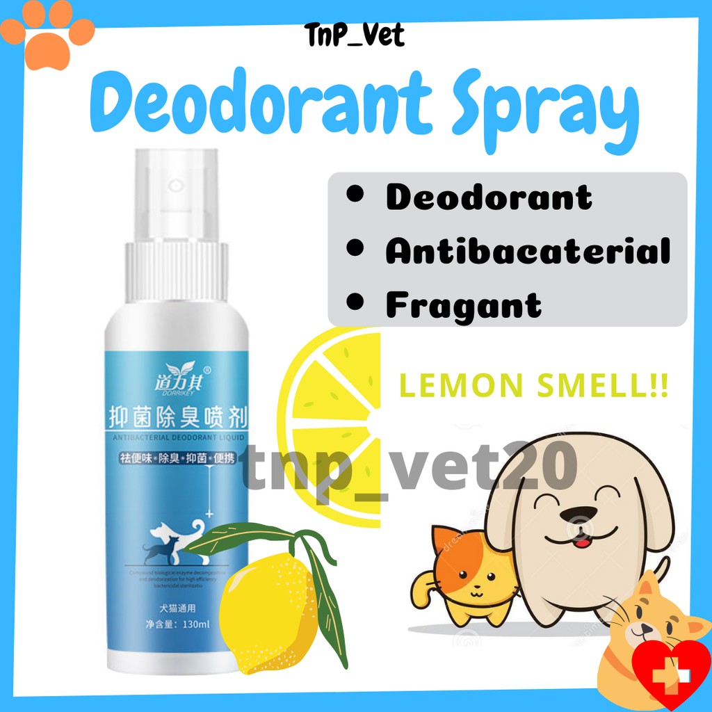 Pet Cat Dog Deodorant Spray Deodorizer Antibacterial Fragrant Spray  Freshener Penghilang Bau Kucing