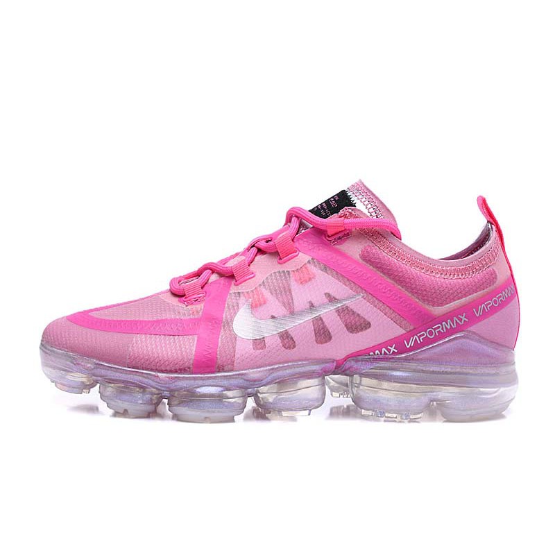 pink and white flyknit vapormax