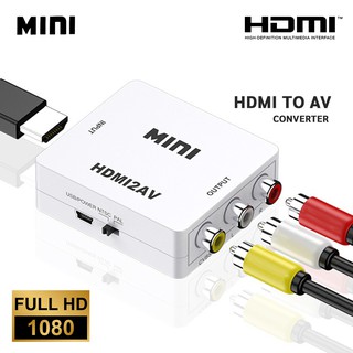 HDMI to AV Converter (1080P) Convert video signal from HDMI to AV (black / White) HDMI2av converter