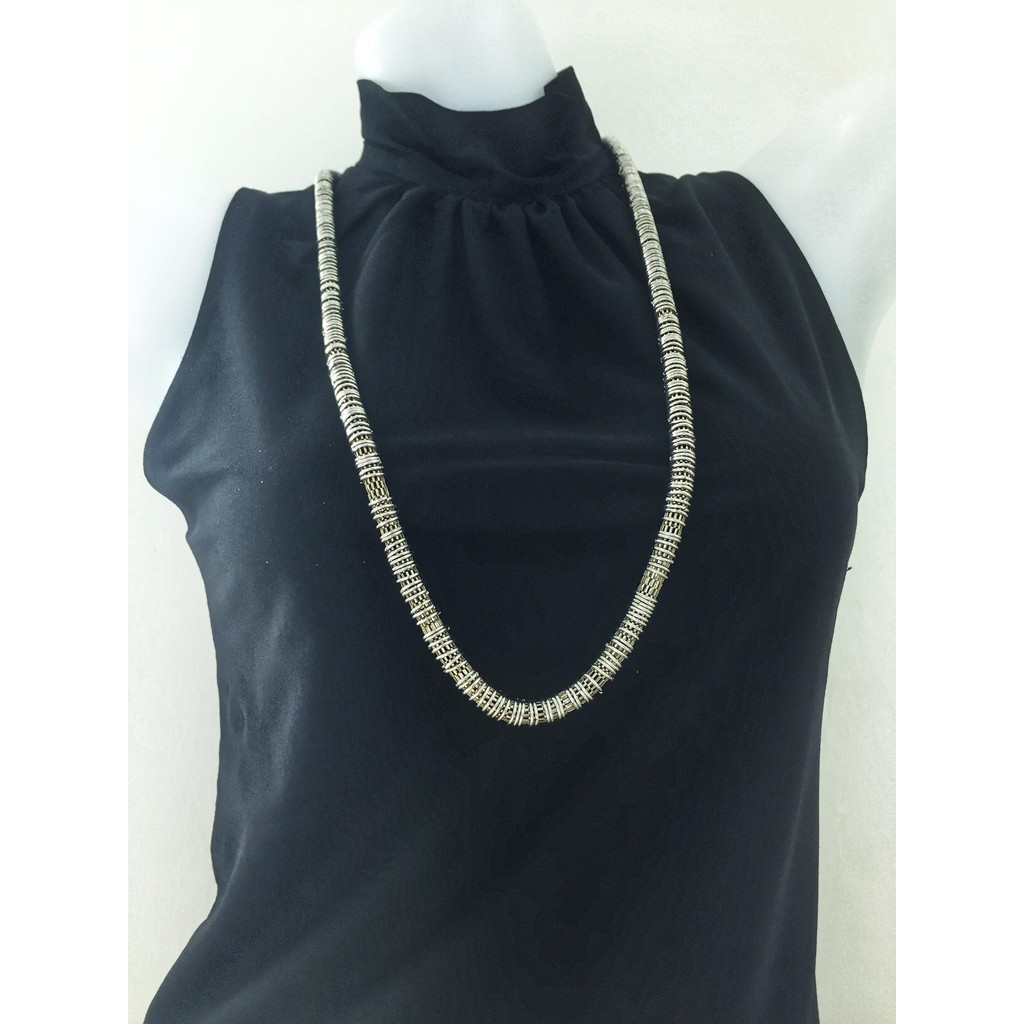 Authentic French Connection Multi Flat Disc Rope Necklaces