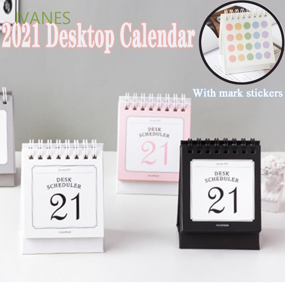 Stationery Coil Calendar Desk Calendar Desktop Decoration 2021 Calendar