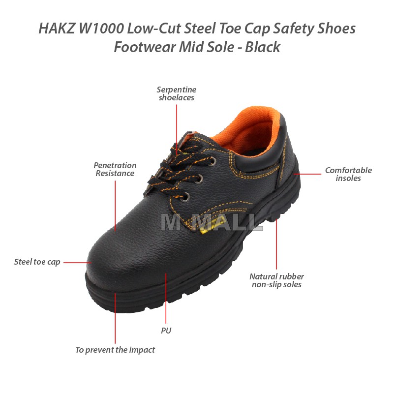 low cut steel cap shoes