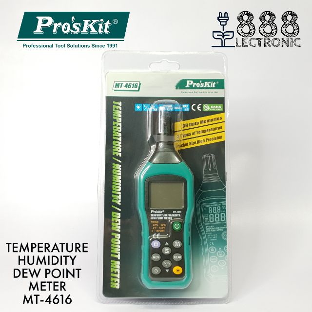ProsKit MT-4616 Temp/Humidity/Dewpoint Meter 