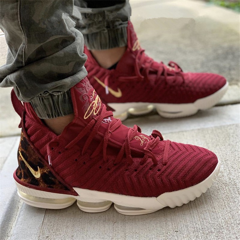 burgundy lebron 16