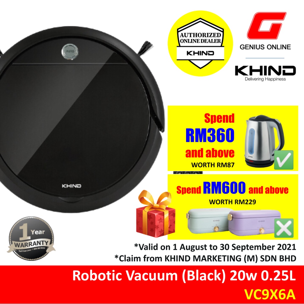 KHIND ROBOTIC VACUUM CLEANER VC9X6A ROBOT VACUMM Shopee Malaysia