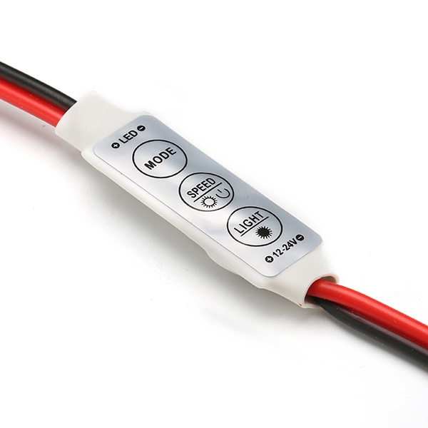 1224V 3 Buttons Single Colors Strobe Flash LED Light Control Module