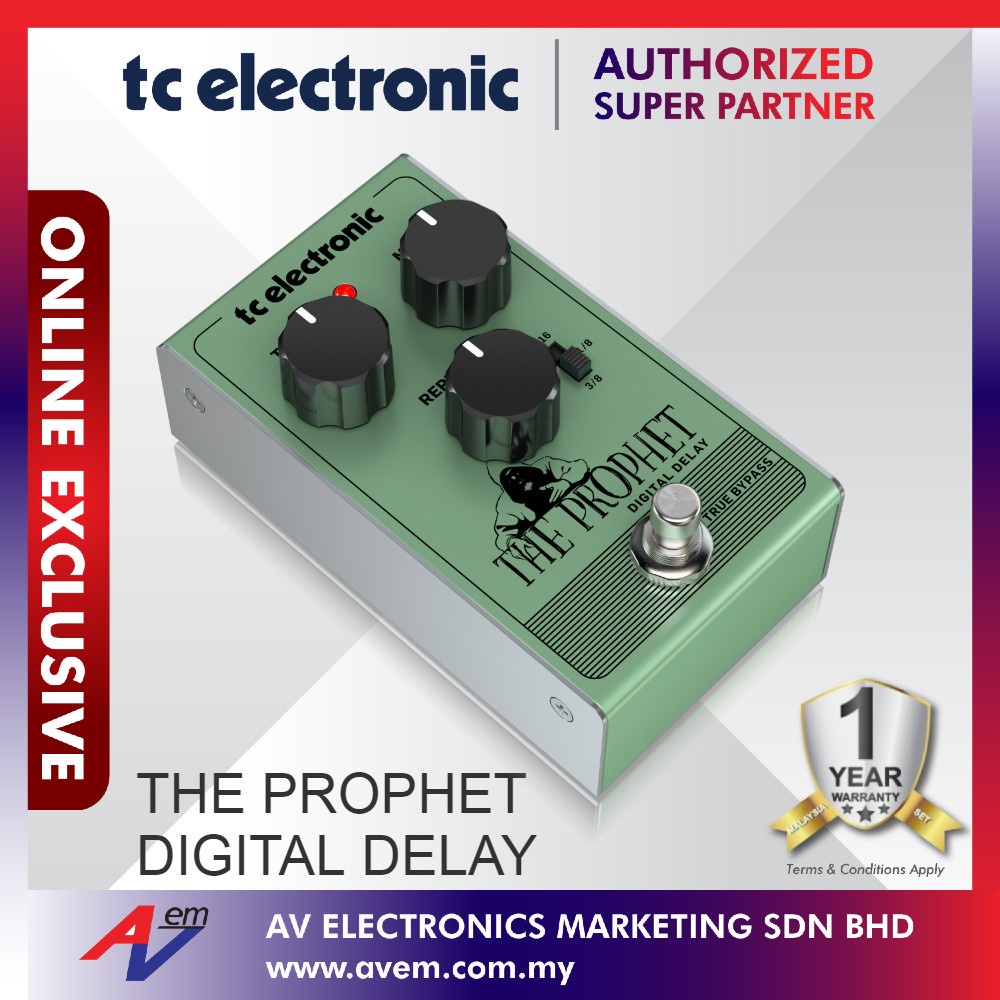 TC Electronic THE PROPHET DIGITAL DELAY Studio Quality Digital Delay with Award-Winning TC Electronic Algorithm