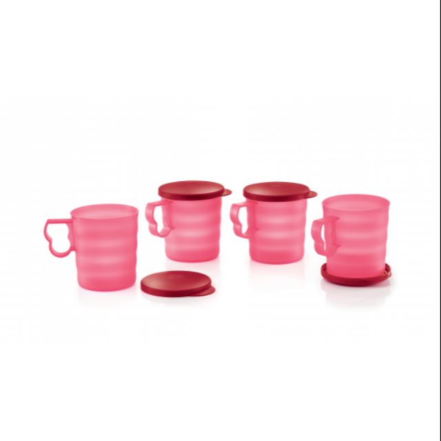 Tupperware Blossom Mugs & seals 350ml