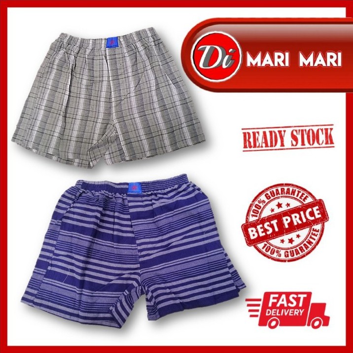 MEN BOXER SIZE M TO 2XL / SELUAR PENDEK KOTAK LELAKI COTTON MURAH / MEN