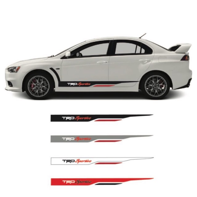 2 Pieces Set Toyota Vios Trd Sportivo Side Body Sticker Side