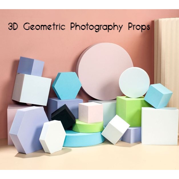 3D Geometry Photography Props Photo Shoot Props Decor Jewelry