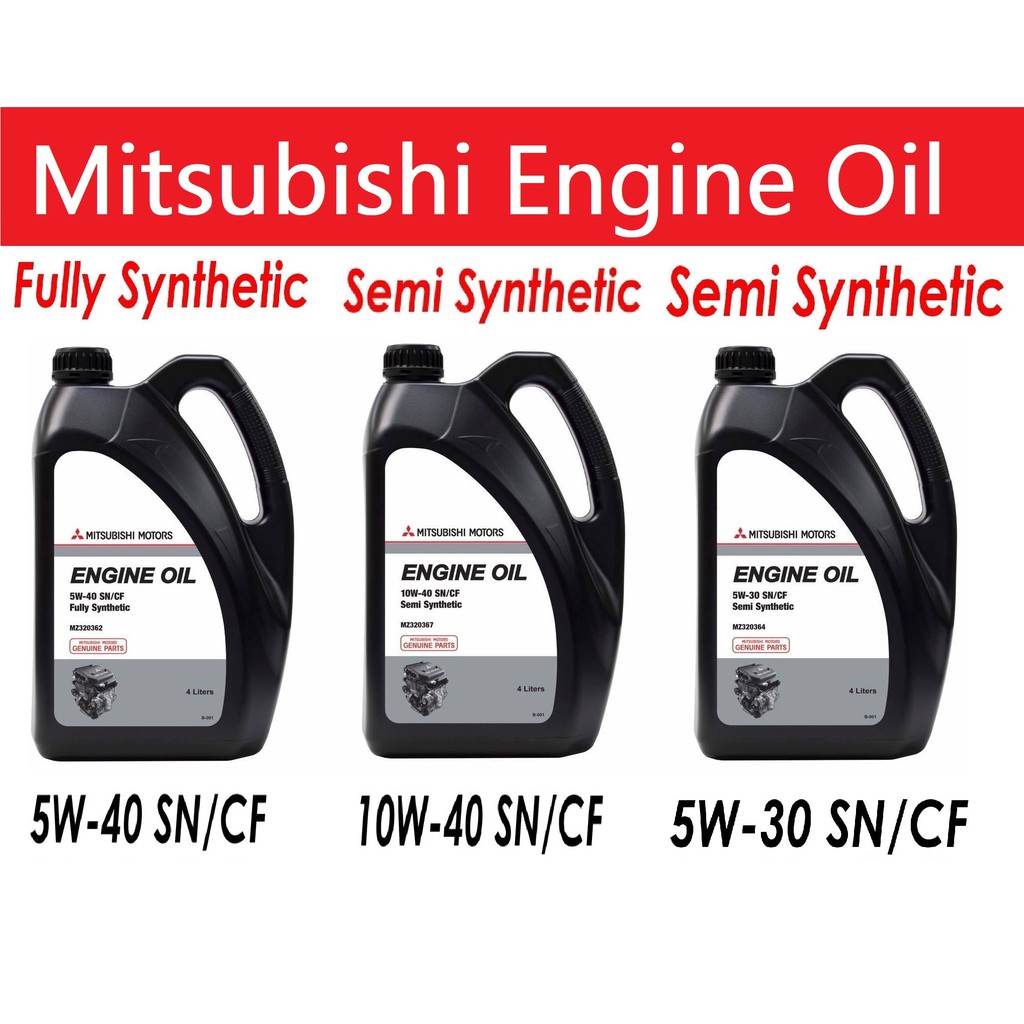 Mitsubishi Engine Oil 4 Liter , 5W40 Fully Synthetic , 10W40 Semi