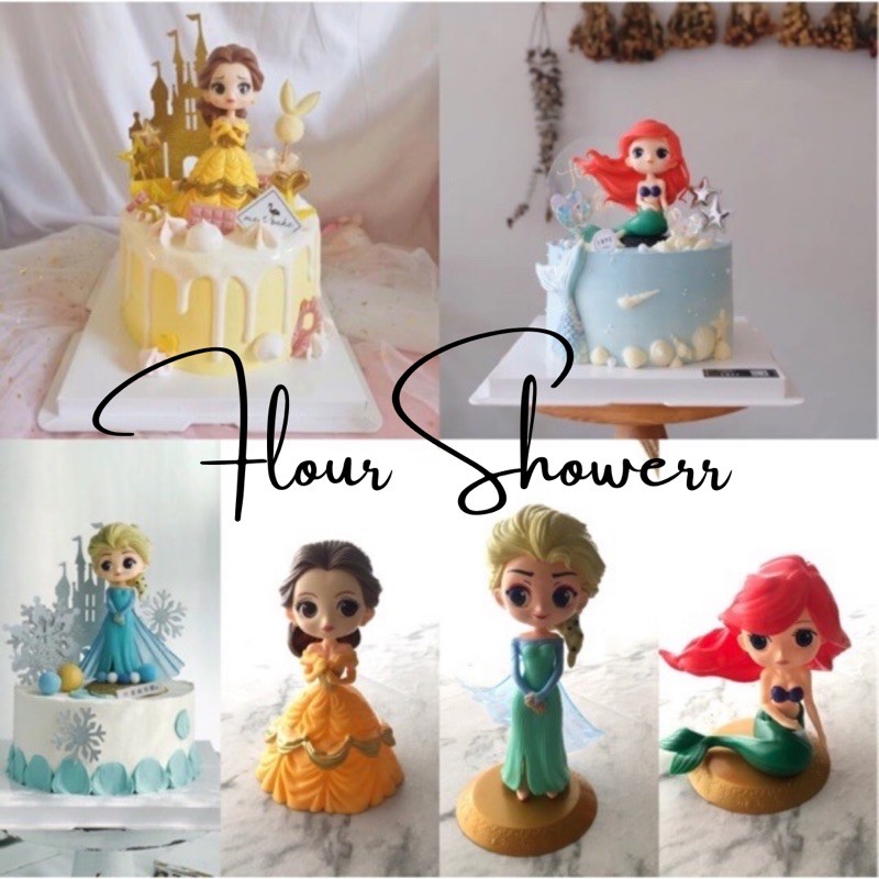 Frozen Princess Cake Decoration Elsa Ariel Sofia Belle Olaf Figurine Snowflake Cake Topper Decoration 冰雪奇缘蛋糕装饰配件 Shopee Malaysia