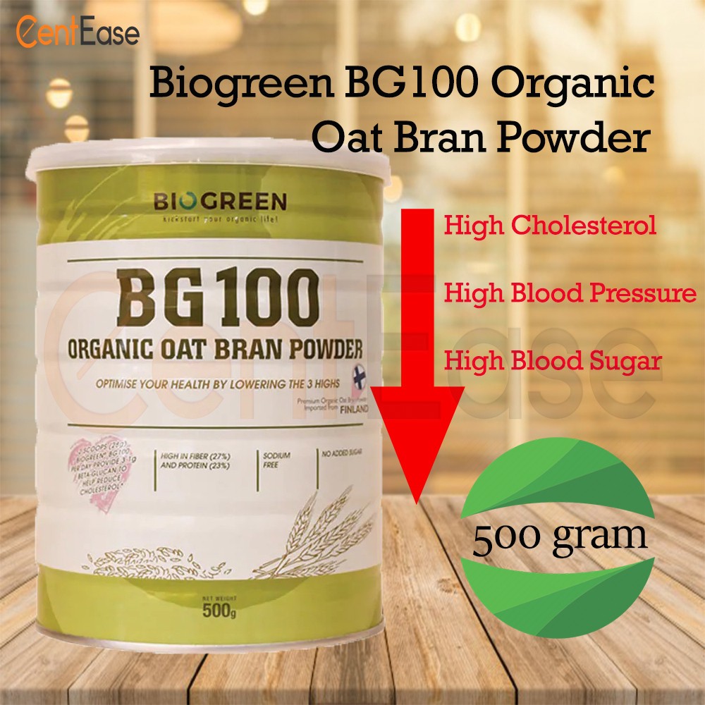 BioGreen BG100 Organic Oat Bran Powder (500gx2) Exp date 12/2023