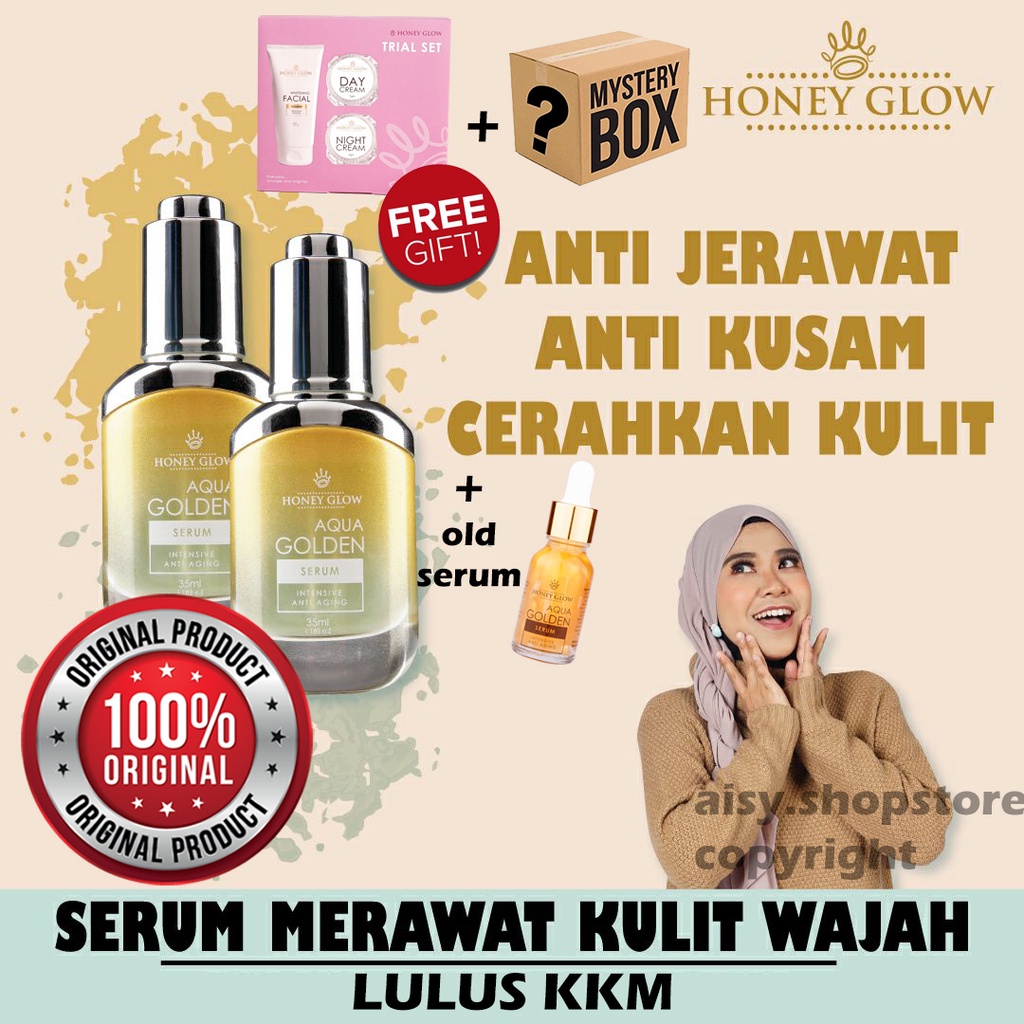 Buy Original Honey Glow Serum Aqua Golden Serum Free Gift Original Lulus Kkm New Packaging Seetracker Malaysia