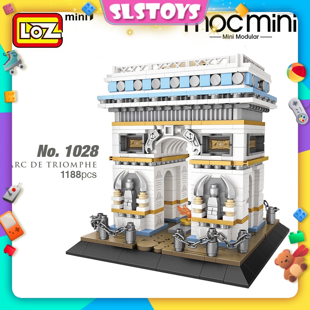 Building Blocks World Famous Classic Architecture arc de triomphe 1188pcs 
