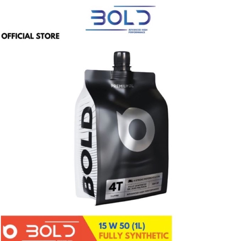 BOLD 4T 15w50 1Lit Fully Synthetic MA2 / SN Motorcycle Oil