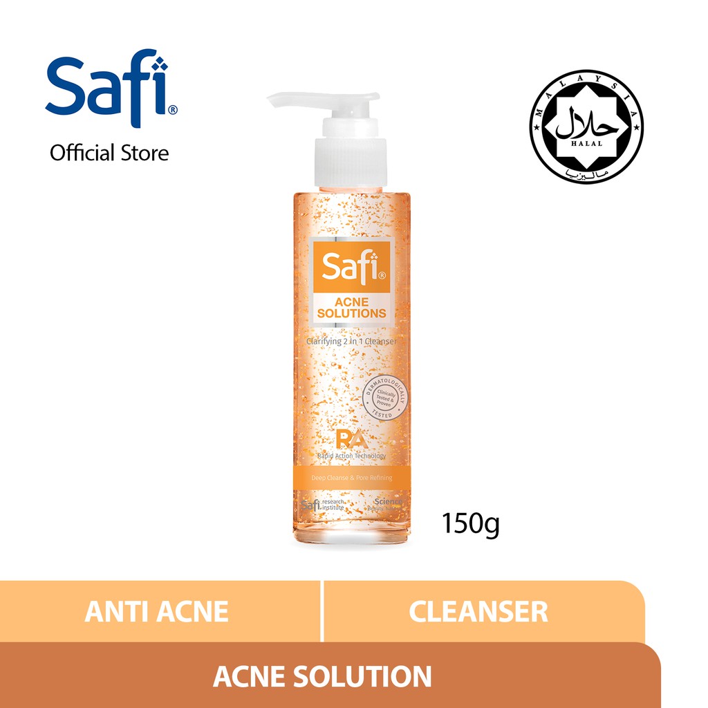 SAFI ACNE SOLUTION 2 IN 1 CLEANSER 150G | Shopee Malaysia