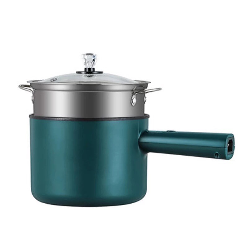 New Generation Green Electric NonStick Ceramic Multi Cooker Mini Rice Cooker Frying Pan Grill Hot Pot