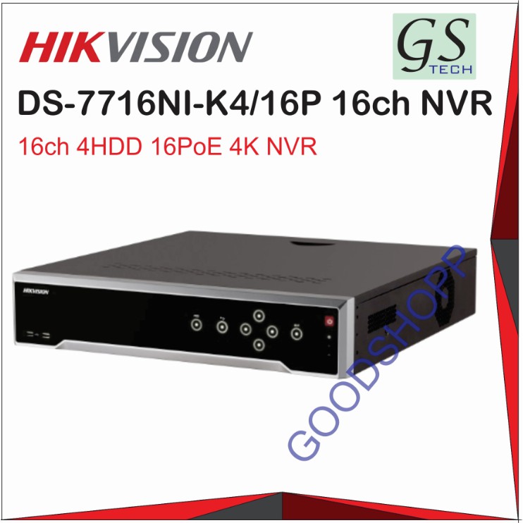 HIKVISION DS-7716NI-K4/16P 16ch POE 4HDD 4K NVR Local Distributor ...