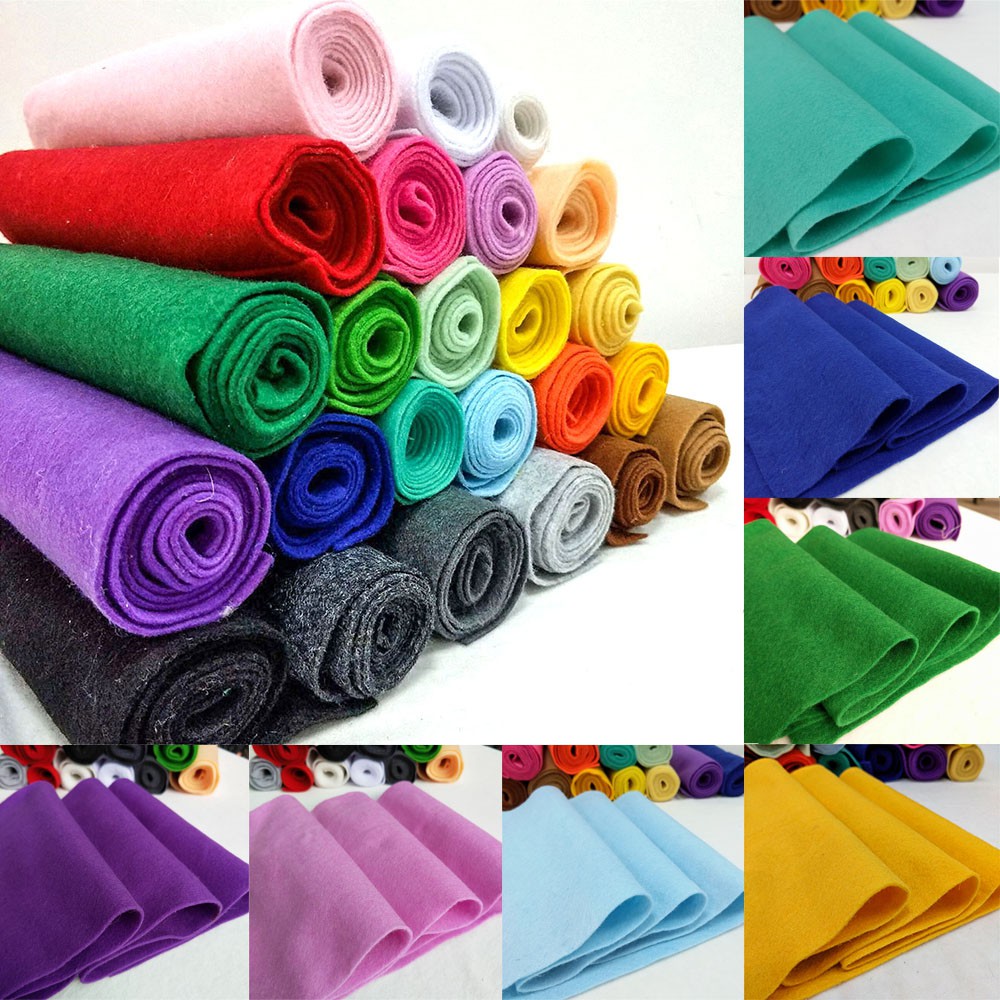 Ready Stock Soft Felt Fabric 1.4mm Thick Non Woven Cloth Fabric DIY