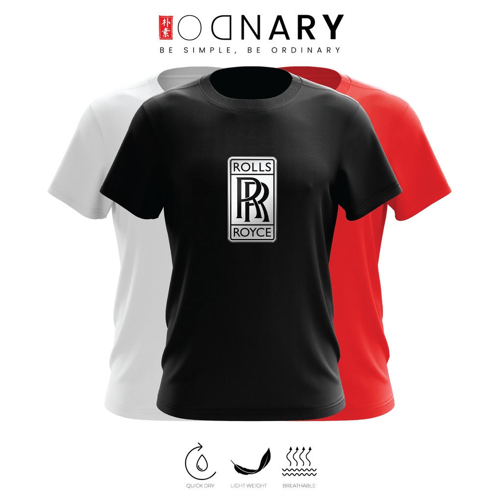 OdnaryOfficial Rolls Royce Baju Jersey Tshirt Unisex Men Women Lelaki Perempuan T Shirt Microfiber SS0422