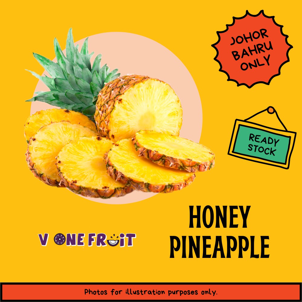 V1 Local Nanas Madu Pineapple 本地蜜黄梨 (Size AA) pcs/set in 3 Daily Fresh Pick Fruit | Buah buahan | Fresh produce Delivery