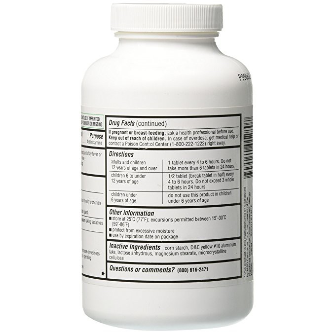 Antamin chlorpheniramine maleate 4 mg