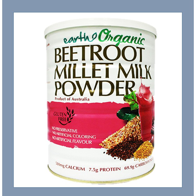 EARTH ORGANIC BEETROOT MILLET MILK POWDER 900G (Exp2021 ...