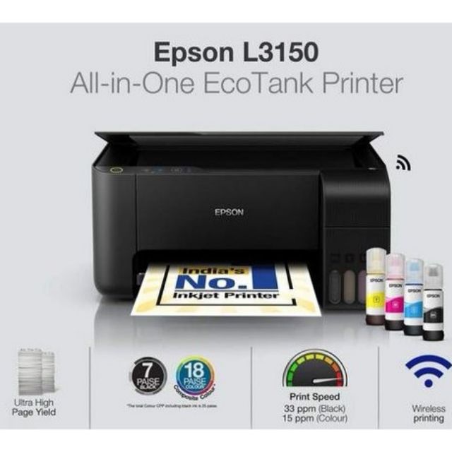 EPSON L3150 / L3110 / L1110 L3156 ECOTANK INK PRINTER WITH PREMIUM OEM