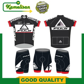FUJI Cycling Jersey Blue Short Sleeve 