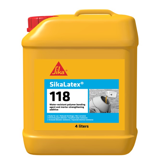 SIKA LATEX 118 (4L) WATERRESISTANT POLYMER BONDING AGENT AND MORTAR