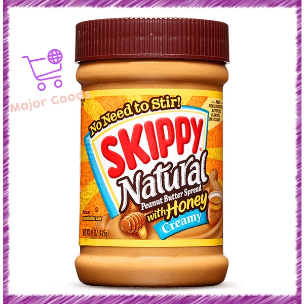 Skippy Natural Creamy With Honey Peanut Butter 15oz | Shopee Malaysia