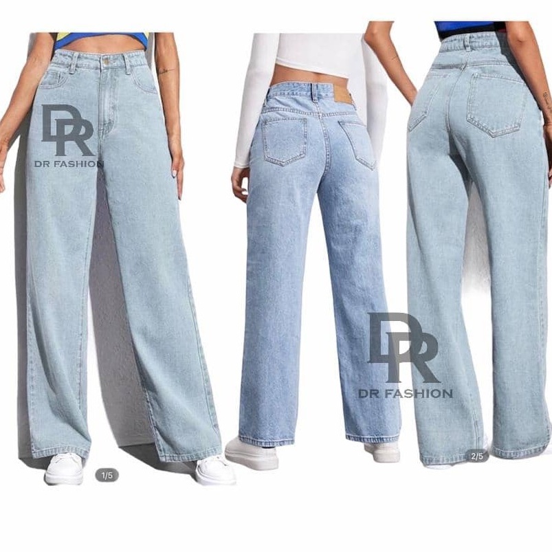 Wide Leg Pants Jeans Women's New Loose High Waist Pants(ready stock)