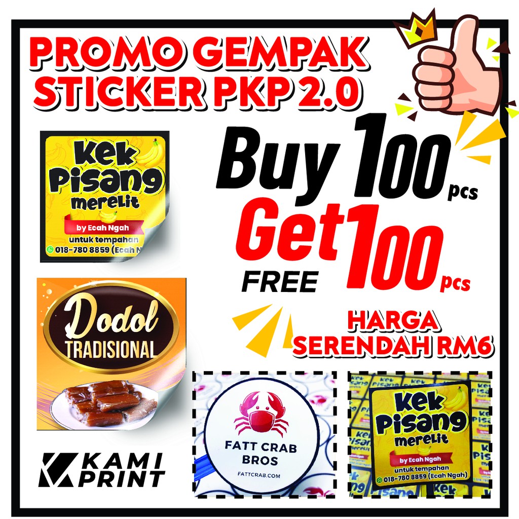 [ BUY 100 FREE 100 ] LABEL STICKER / STICKER PRODUCT / STIKER PRODUK