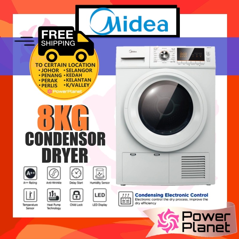 [FREE SHIPPING] Midea 8.0KG Condenser Dryer 8KG MDC8800 with Electronic ...