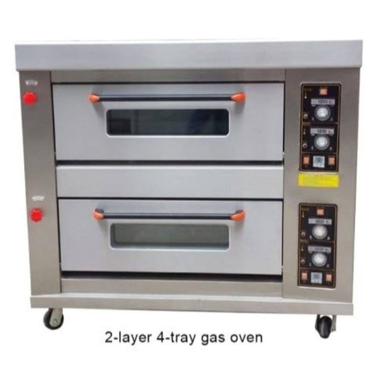 OKAZAWA GAS OVEN 2 Deck 4 Tray GVL24T  Industrial Commercial Economical High-productivity Heavy Duty 燃气烤箱重型高效生产率