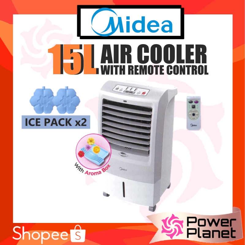 Midea Air Cooler 15l With Remote Control Mac 215f Inclueded 2 X Ice Pack Mac215f