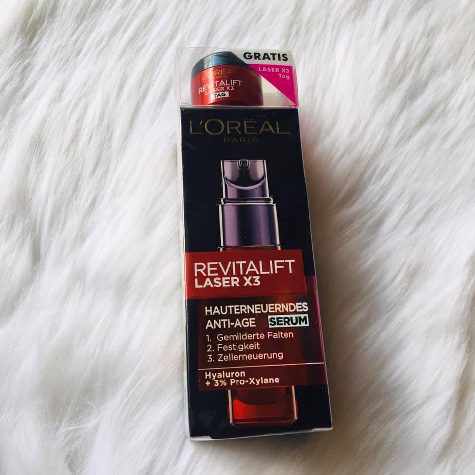 Loreal Revitalift Laser x3 Serum 30ml + free anti-aging cream
