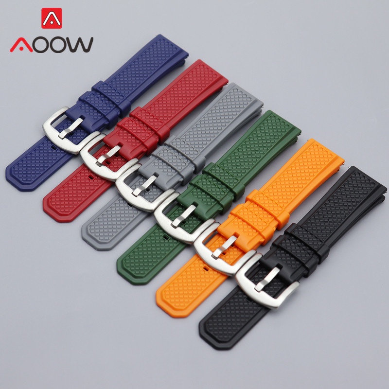 Fluoro Rubber Waffle Strap Quick Release Watchbands 20mm 22mm Waterproof Wristband Watch 7064