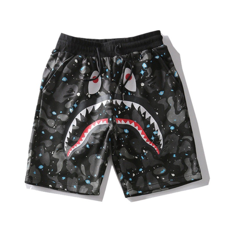 bape shark camo shorts