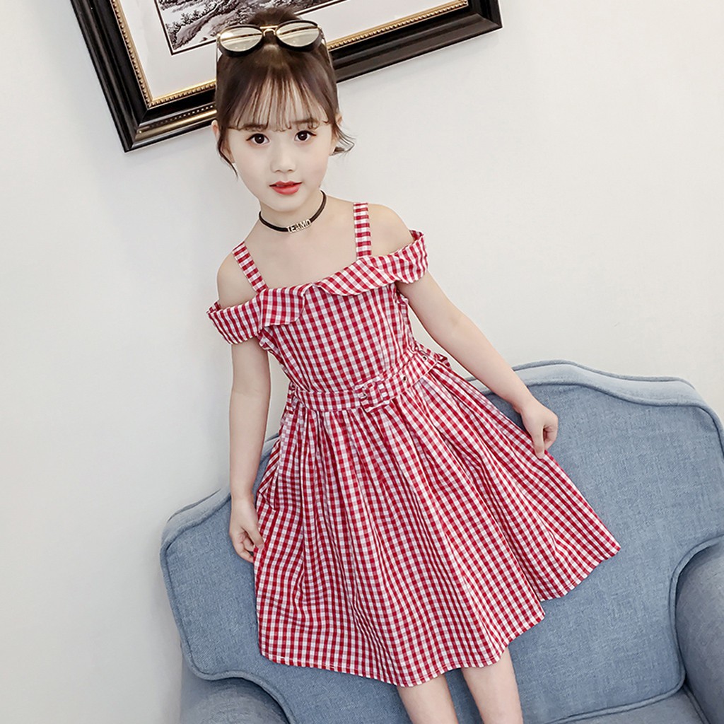 half shoulder dress for kids
