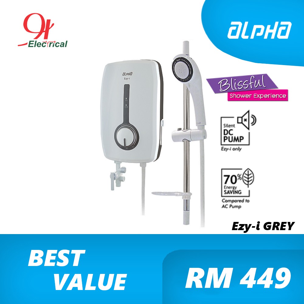 ALPHA INVERTER DC PUMP Instant Water Heater EZYi ( GREY ) | Shopee Malaysia